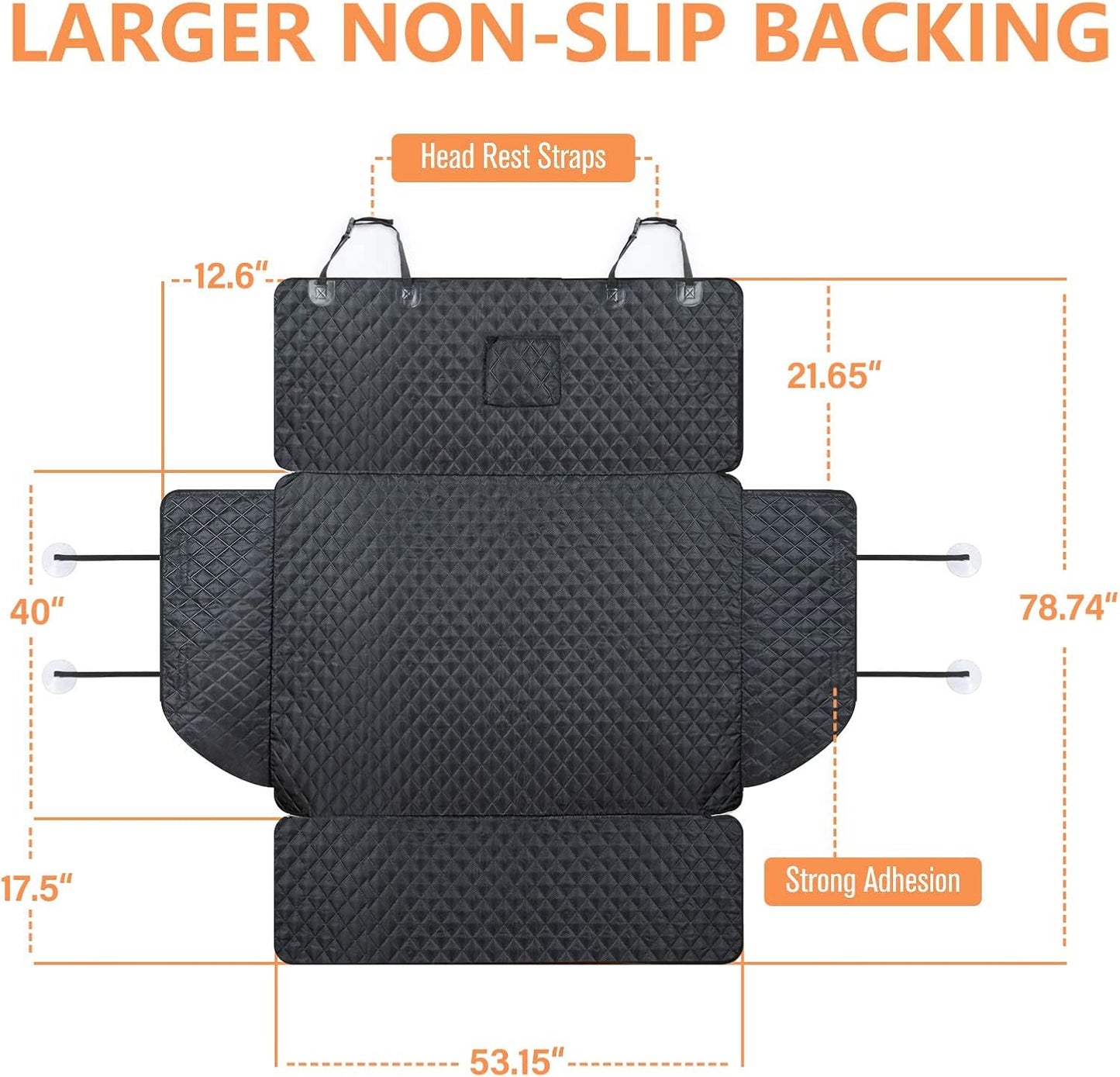 Dog Cargo Liner for SUVs - Waterproof Large Non-Slip Pet Trunk Mat with Bumper Flap Protector, Universal Fit for SUVs, Sedans, Vans