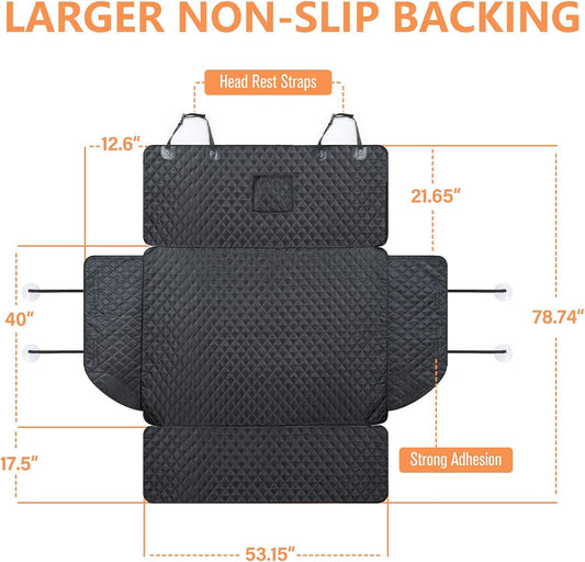 Dog Cargo Liner for SUVs - Waterproof Large Non-Slip Pet Trunk Mat with Bumper Flap Protector, Universal Fit for SUVs, Sedans, Vans