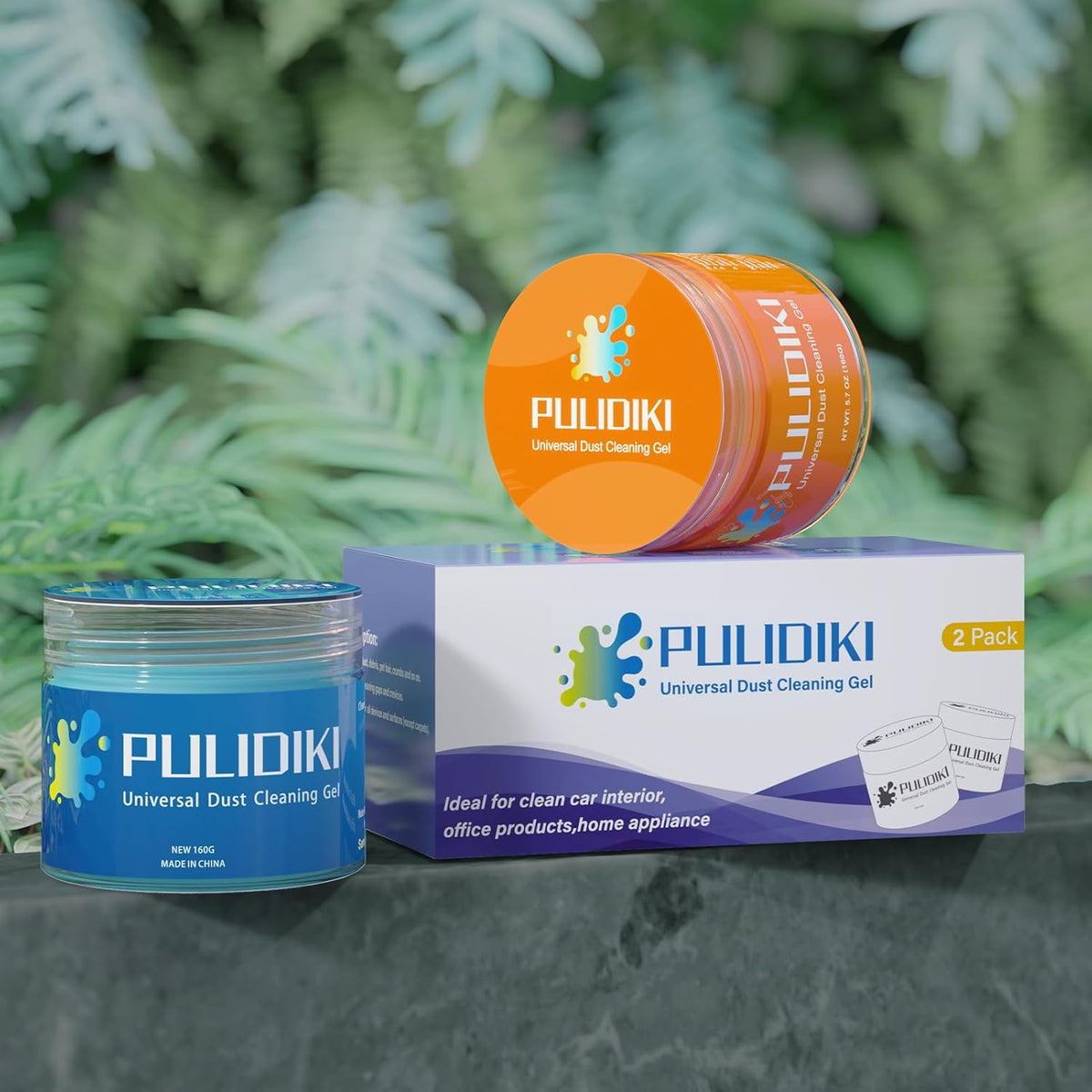 PULIDIKI Car Cleaning Gel Car Cleaning Putty Car Putty Auto Detailing Tools Car Slime Cleaner Dust Cleaning Gel for Car Interior Cleaner Car Cleaning Supplies Cleaning Kit Car Accessories Blue 2Pack