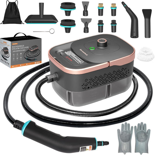 Steam Cleaner,15s Heat-Up 42.27oz Tank,2500W Pressurized Handheld Steam Cleaner for Home,Portable Steamer for Cleaning with 15 pcs Accessories,Grease,Grout,Furniture,Bed Bugs,Floor,Couch and Car