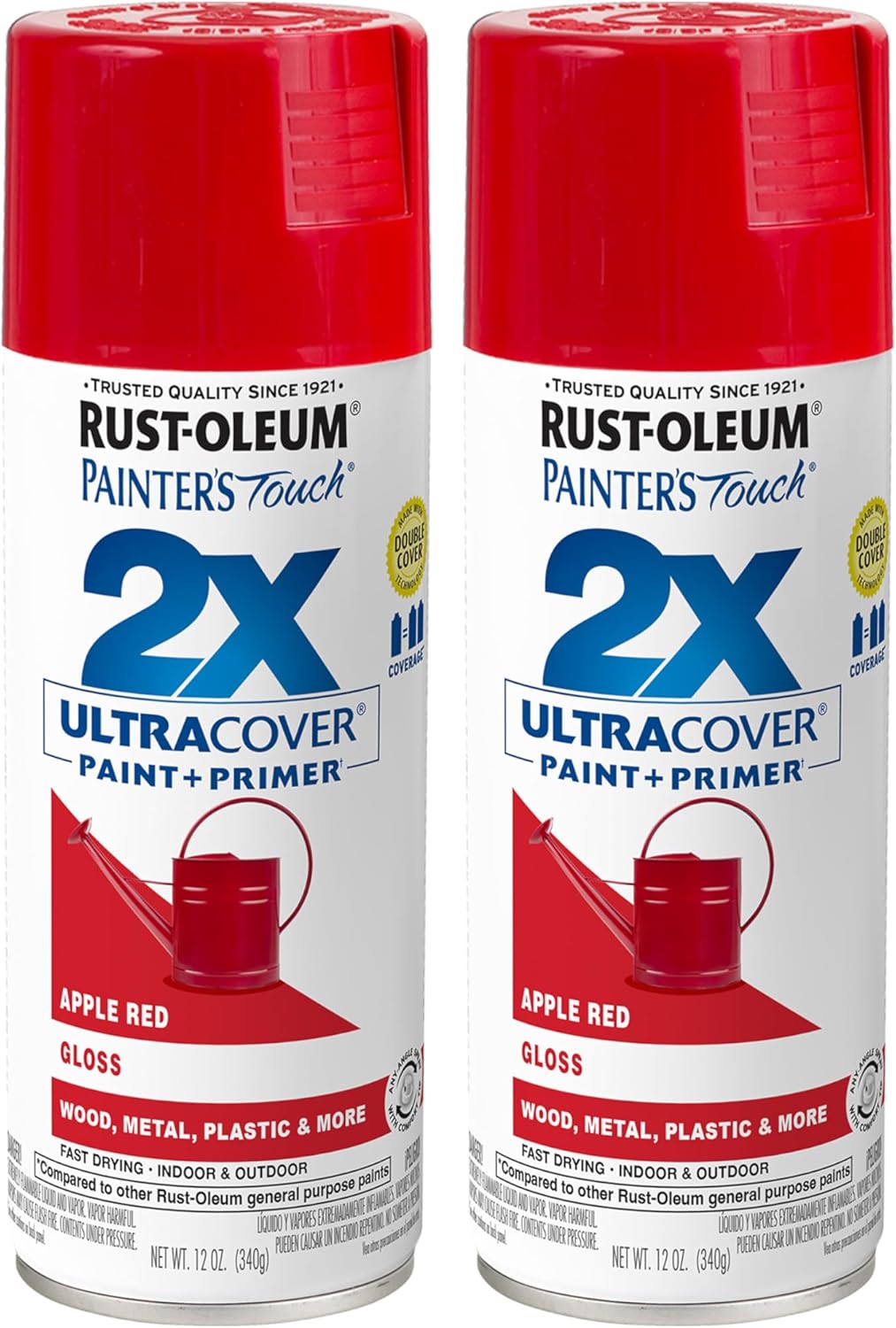 Rust-Oleum 334029 Painter's Touch 2X Ultra Cover Spray Paint, 12 oz, Gloss Clear - Colors A