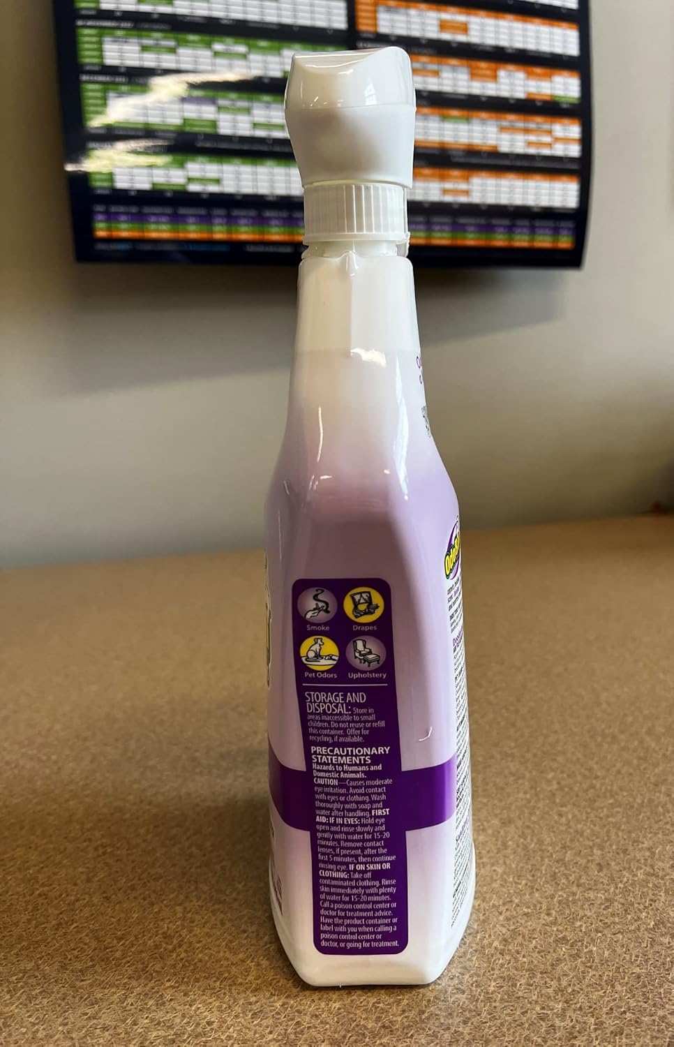 OdoBan Ready-to-Use Disinfectant and Odor Eliminator, 32 Ounce Spray Bottle, Original Eucalyptus Scent