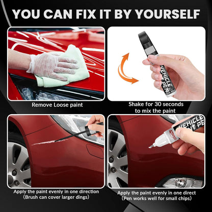 Black Touch Up Paint for Cars, Color Accurate Car Touch Up Paint, Professional Automotive Scratch Repair, Lasting Auto Scratch Remover, Quick Dry, Easy to Use, Safe and Waterproof, Versatile Use