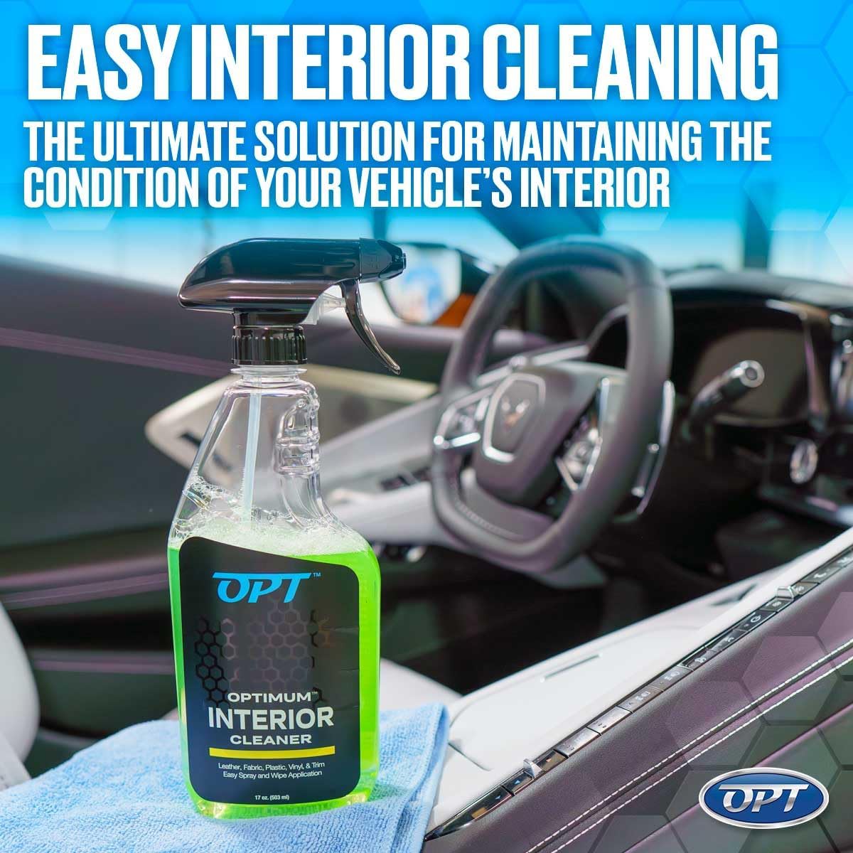 Optimum No Rinse Version 5 (32 Oz) and Big Red Sponge (BRS) Car Cleaning Kit, ONR Rinseless Car Wash and Wash Sponge for Washing and Auto Detailing