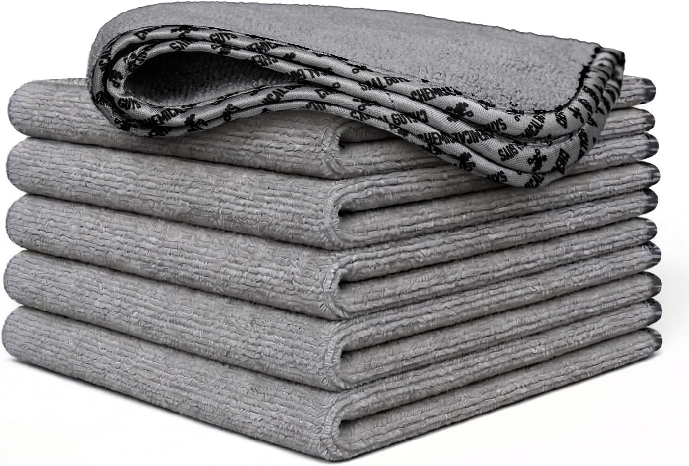 Chemical Guys AllSwipe Multi-Purpose Microfiber Towels for Cars Microfiber Cleaning Cloth Gray Drying Towels Car Detailing for Wash Interior and Glass, 14 x 12 Inch - 6 Pack