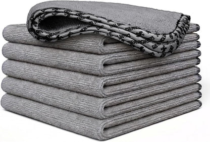 Chemical Guys AllSwipe Multi-Purpose Microfiber Towels for Cars Microfiber Cleaning Cloth Gray Drying Towels Car Detailing for Wash Interior and Glass, 14 x 12 Inch - 6 Pack