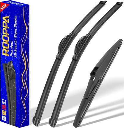3 wipers Replacement for 2012-2018 Subaru Forester/2015-2019 Subaru Outback, Windshield Wiper Blades Original Equipment Replacement - 26"/17"/14" (Set of 3) U/J HOOK - Colors A