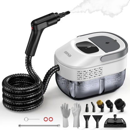 ODSD Steam Cleaner for Home & Car, 3-Level Adjustable Steamer for Cleaning, 15s Heat-Up & 1.6L Large Tank, Handheld Steam Cleaner for Car Detailing, Home, Tile, Grout,Furniture with 15pcs Accessories