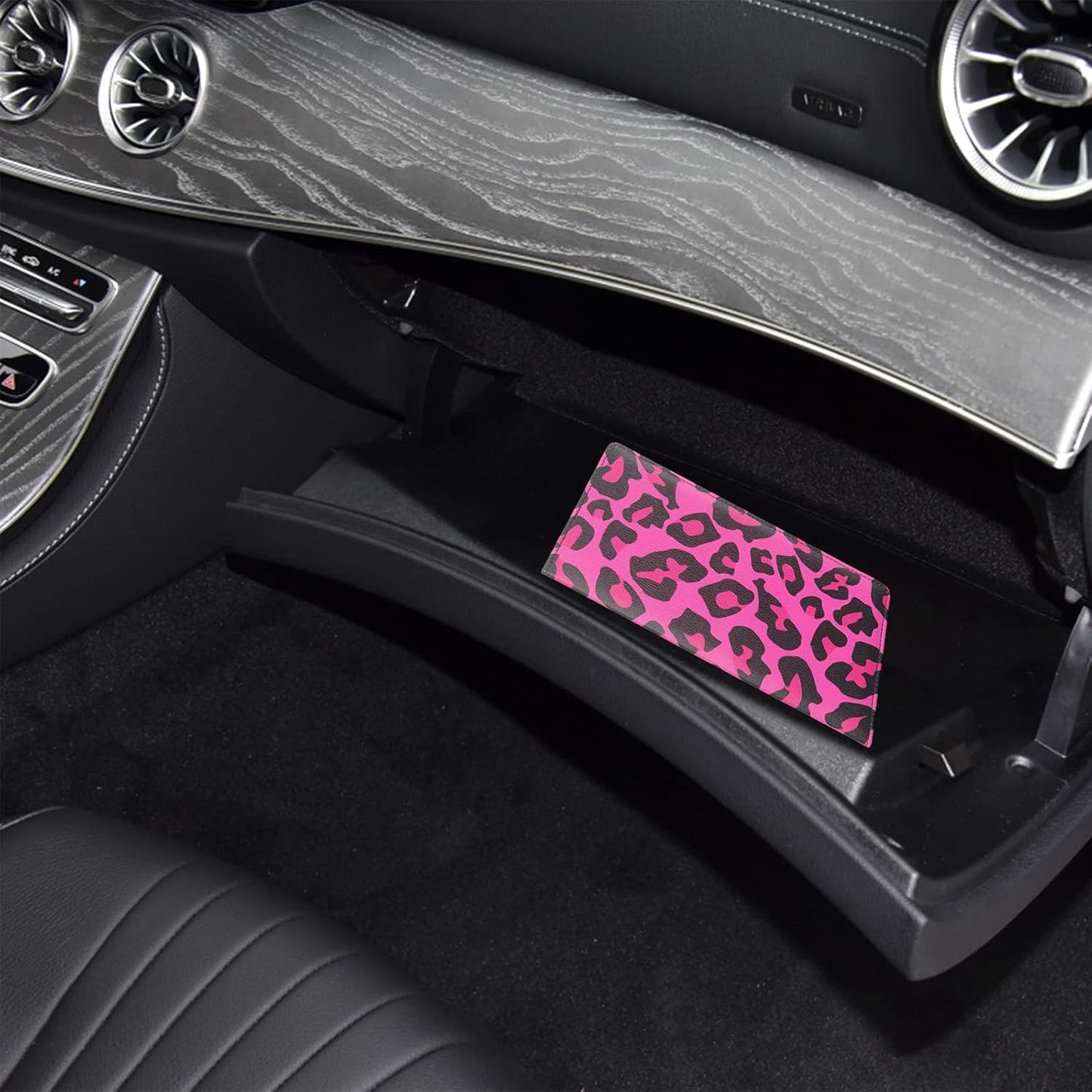 LumiMokki Premium Car Registration & Insurance Card Holder with Magnetic Shut, Vehicle Glove Box Car Organizer - For Documents, Cards, License (Black)