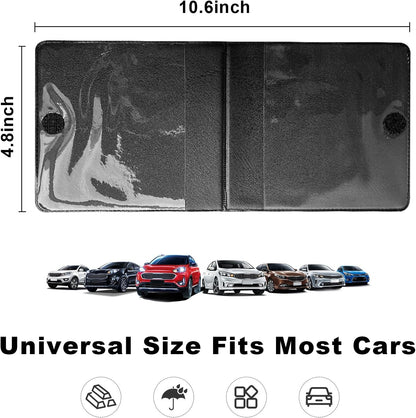 Yourkar 4PCS Car Registration Insurance Holder, Vehicle Glove Box Car Organizer with Magic Tape Closure, Driver License Keeper for Cars, Car Accessories (Big Car, Blue