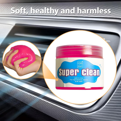 Car Cleaning Gel, Reusable Vehicle Air Vent Crevice Detailing Putty, Automotive Interior Detail Slime Cleaner Removal Tool Kit Accessories, Universal for SUV, Sedan, Truck (Blue)