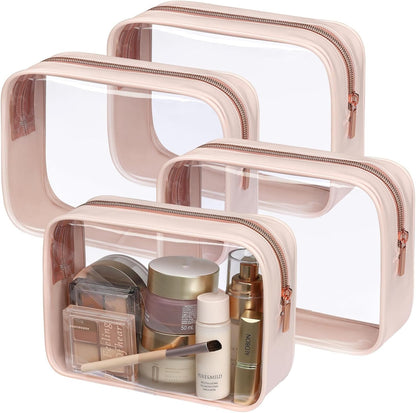 PACKISM Clear Makeup Bag - TSA Approved Toiletry Bag for Carry-on & Checked Luggage, Water Resistant Car Storage Organizer with Reinforced Seams