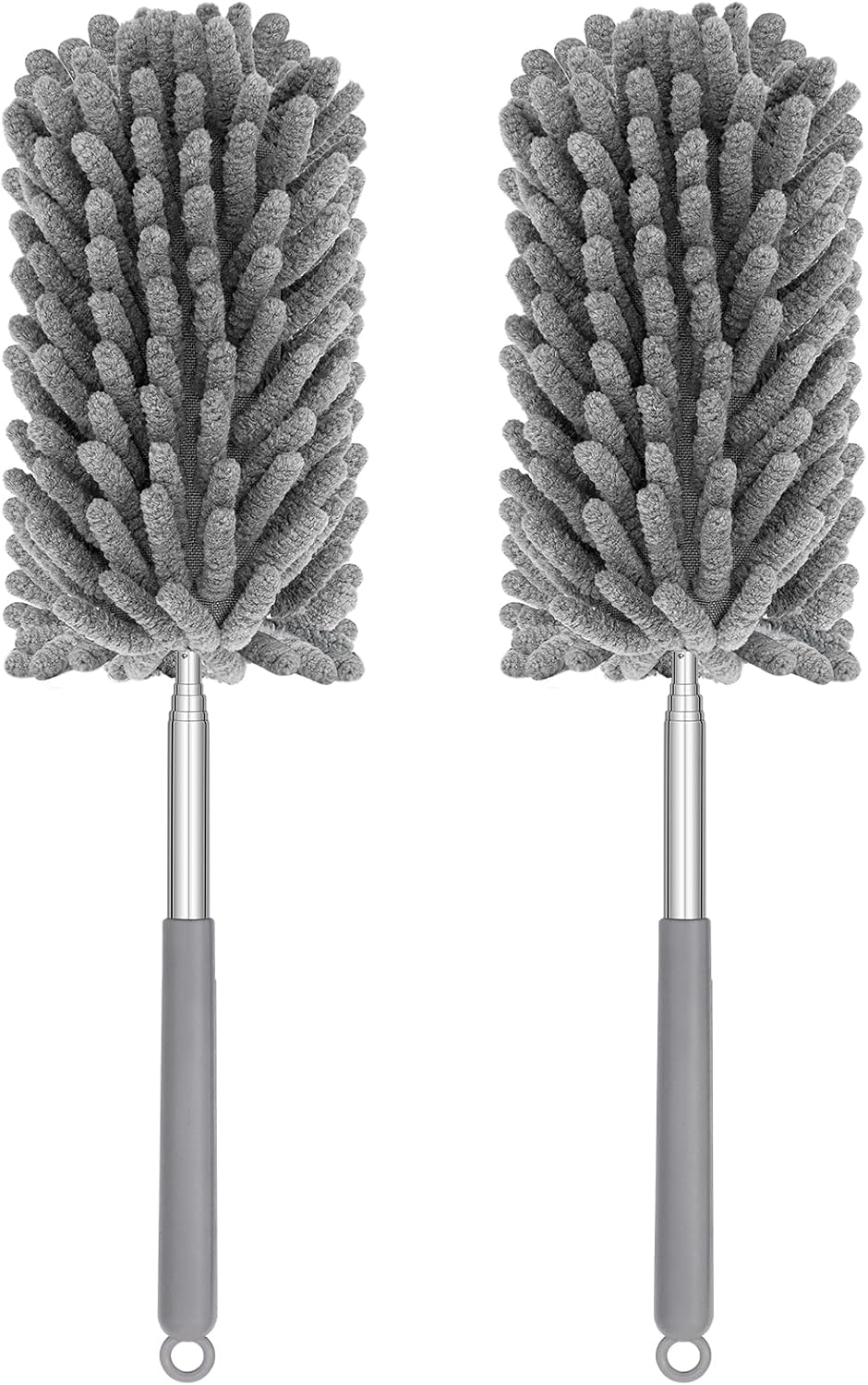 Mini Duster for Cleaning, 360° Bendable Hand Dusters with Extension Pole, Washable Small Duster for Car Interior, Office, Furniture