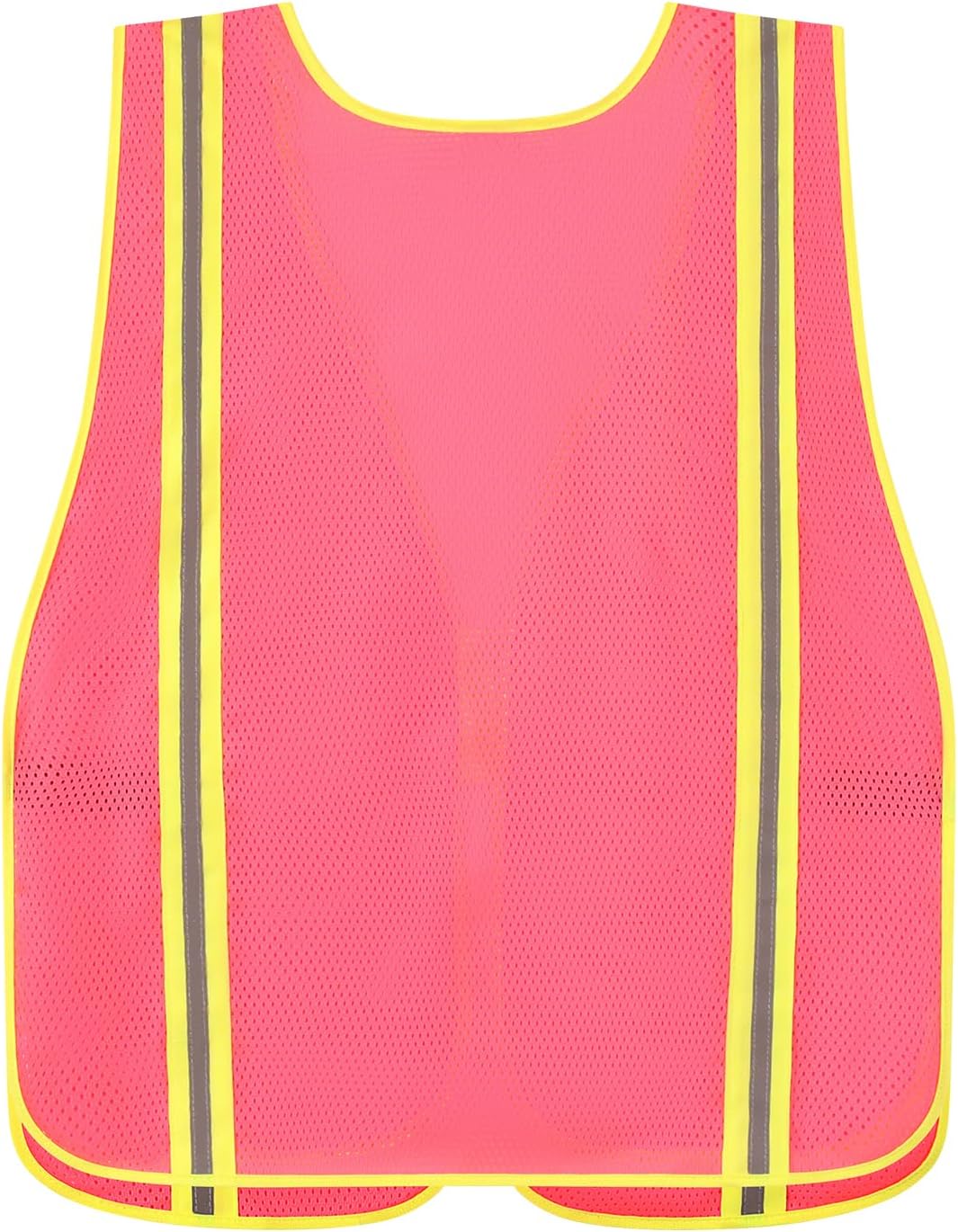 High Visibility Reflective Safety Vest for Men Women Class 2 Hi Vis Mesh Fabric Safety Work Jacket with Elastic Band