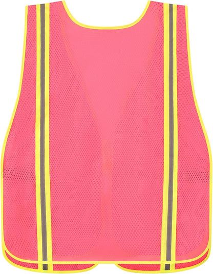 High Visibility Reflective Safety Vest for Men Women Class 2 Hi Vis Mesh Fabric Safety Work Jacket with Elastic Band