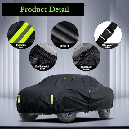 Car Cover Custom Fit for Toyota Corolla 2000-2025, Honda Civic 1991-2025, Waterproof All Weather Full Exterior Cover Rain Sun Protector Car Cover with Door Zipper