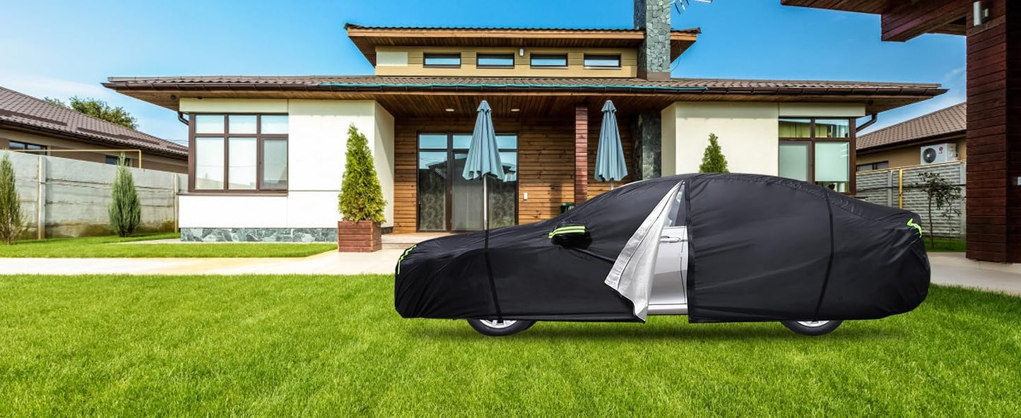 Car Cover Custom Fit for Honda CRV 1997-2025,Toyota RAV4 1996-2025, 6 Layers Truck Cover Waterproof All Weather for Automobiles,Outdoor Full Exterior Cover,Rain, Sun, Wind Protection,Black