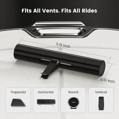 2 Packs Custom Car Air Freshener Diffuser Vent Clips with 12 Refill Sticks for Cars, Office, Kitchen, Bathroom, Pet Basic Refillable Kit Essential Oil Diffusers Car Accessories for Women Men