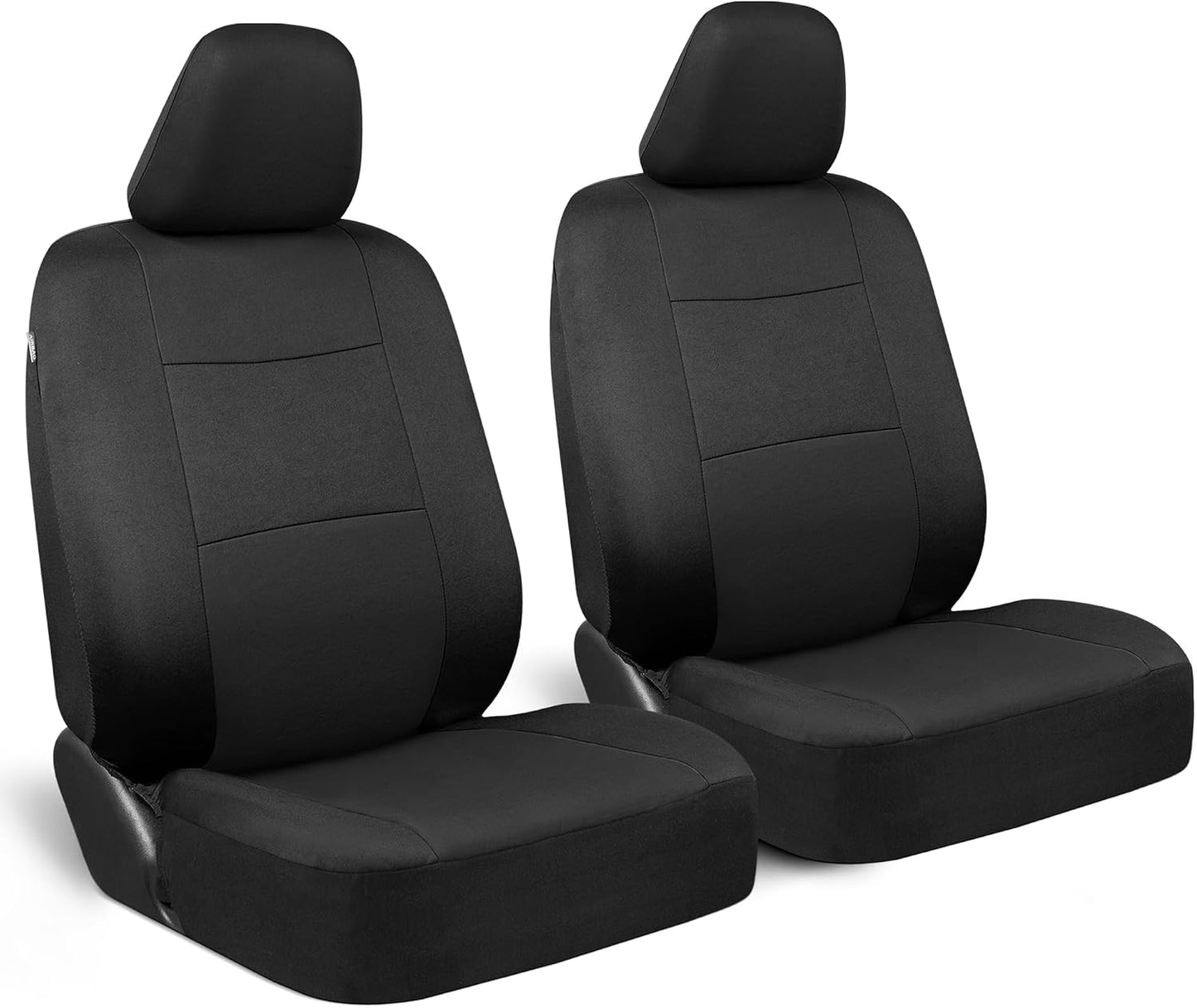 BDK PolyPro Car Seat Covers Full Set in Charcoal on Black – Front and Rear Split Bench for Cars, Easy to Install Cover Set, Accessories Auto Trucks Van SUV