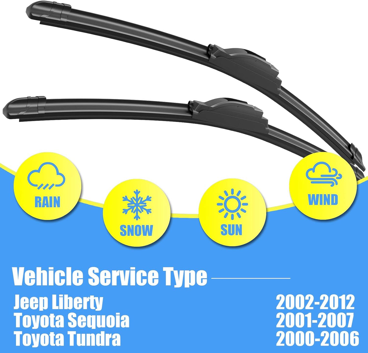 Gavimnal® 28"+17" Silicone Wiper Blades Replacement For Nissan Altima 2007-2015,Maxima 2009-2014,All-Season Front Windshield Wiper Blades(Set of 2)