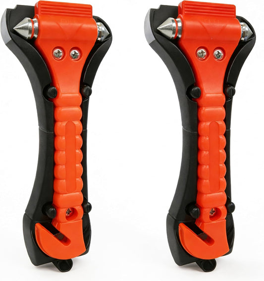 BFXM Car Window Breaker Hammer and Seat Belt Cutter 2-in-1, Car Accessories, Emergency Escape Tool, Safety Glass Breaker, Automotive Safety Essentials, Truck Accessories, 2 Packs