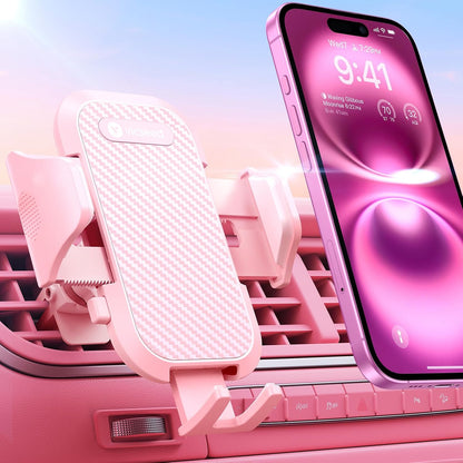 VICSEED 2026 Upgrade Ultra Stable Car Phone Holder Mount [Never Fall Off & Won't Break] Universal Air Vent Phone Mount for Car Easy Clamp Phone Holders for Your Car for iPhone 17 Pro Max 16 15 14 13