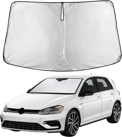 EcoNour Car Windshield Sun Shade | 2025 Upgraded Innovative No-Light-Pass Technology for Maximum Coverage | Foldable Sun Shade Keeps Your Vehicle Cool | Must-Have Car Accessories | Small (59" x 29") - Colors J