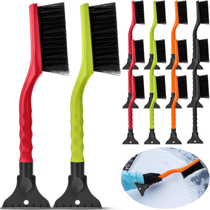 Uiifan 12 Pcs 16 Inch Winter Car Snow Brush Set Ice Scraper and Snow Brush for Car Windshield, Soft Bristle Head, 2 in 1 Winter Removal Tool for SUV and Truck Multi Functional Accessories Gift