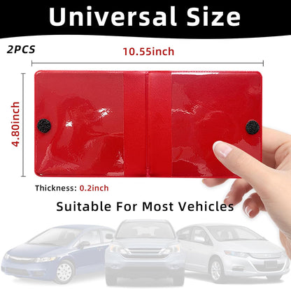 Ziciner Car Registration Insurance Holder, 2Pack Essential Auto Card Document Glove Box Organizer with Touch Fastener, Vehicle Interior Accessories Perfect for Most Car, Truck, SUV (Red/Small Car)