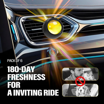 Car Air Freshener Vent Clips, Ocean Scent, 6 Pack, Long Lasting Scent Up to 180 Days, Car Fresheners