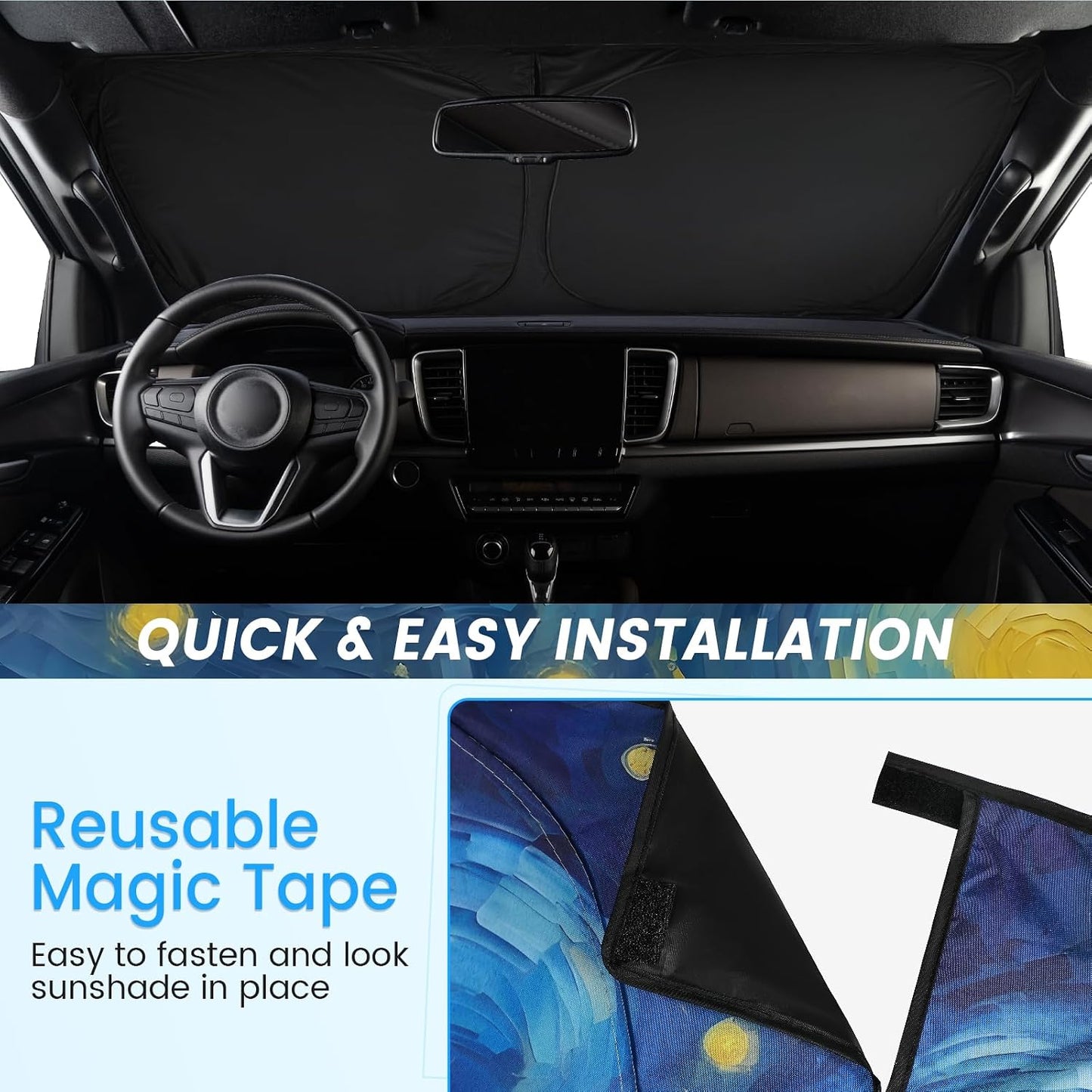 Windshield Sun Shade - Windshield Sun Shade Foldable Offers Ultimate Protection for Car Interior UV Protection Car