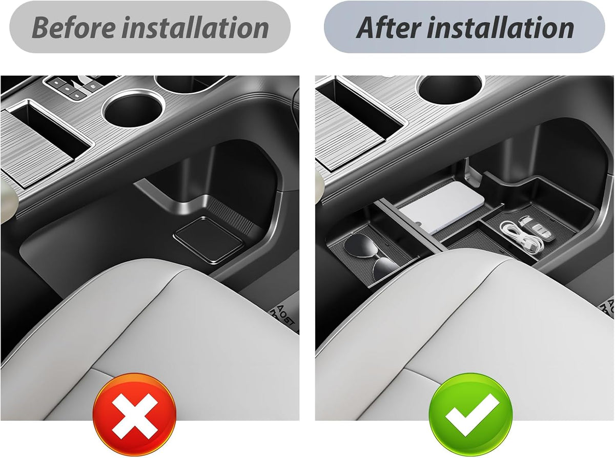 SKTU 2-Pack 2023 2024 2025 2026 Lexu s RX350 Center Console Organizer for 2023-2026 Lexu s RX350/RX450h/RX500h Console Tray 2023 2024 2025 2026 RX350 Accessories with Sunglasses Holder [Double Layers]
