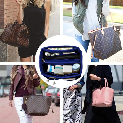 OMYSTYLE Purse Organizer Insert, Felt Tote Bag Organizer Insert with 5 Sizes, Handbag Dividers for Inside Purse, Compatible with Longchamp, Neverful, Speedy and More