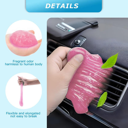 Car Cleaning Gel,Reusable Car Cleaning Putty for Interior Detailing, Car Cleaning Supplies, Auto Detailing Tools, Car Slime for Dust Removal, Car Accessories Interior, Car Cleaning Kit(Purple, 0.8 OZ)