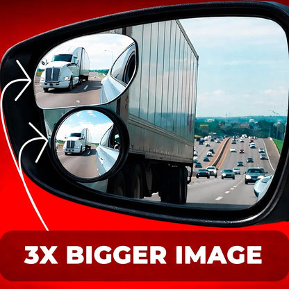 Blind Spot Convex Car Mirror - Rearview Accessories for Car Interior - Automotive Blindspot Mirrors for Larger Image and Improved Traffic Safety (2-Pack)