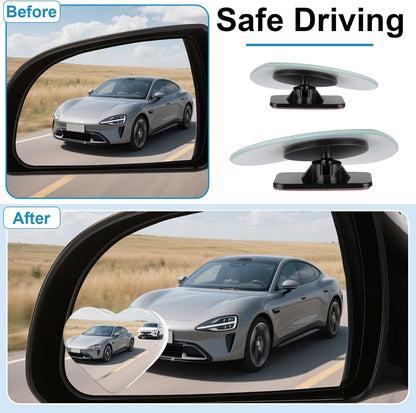 BFXM Blind Spot Mirrors 2 Pack, Car Accessories Frameless Side Mirror Blindspot Convex HD Glass, Side View Mirror Blindspot with Wide Angle Adjustable Stick for Car SUV and Trucks