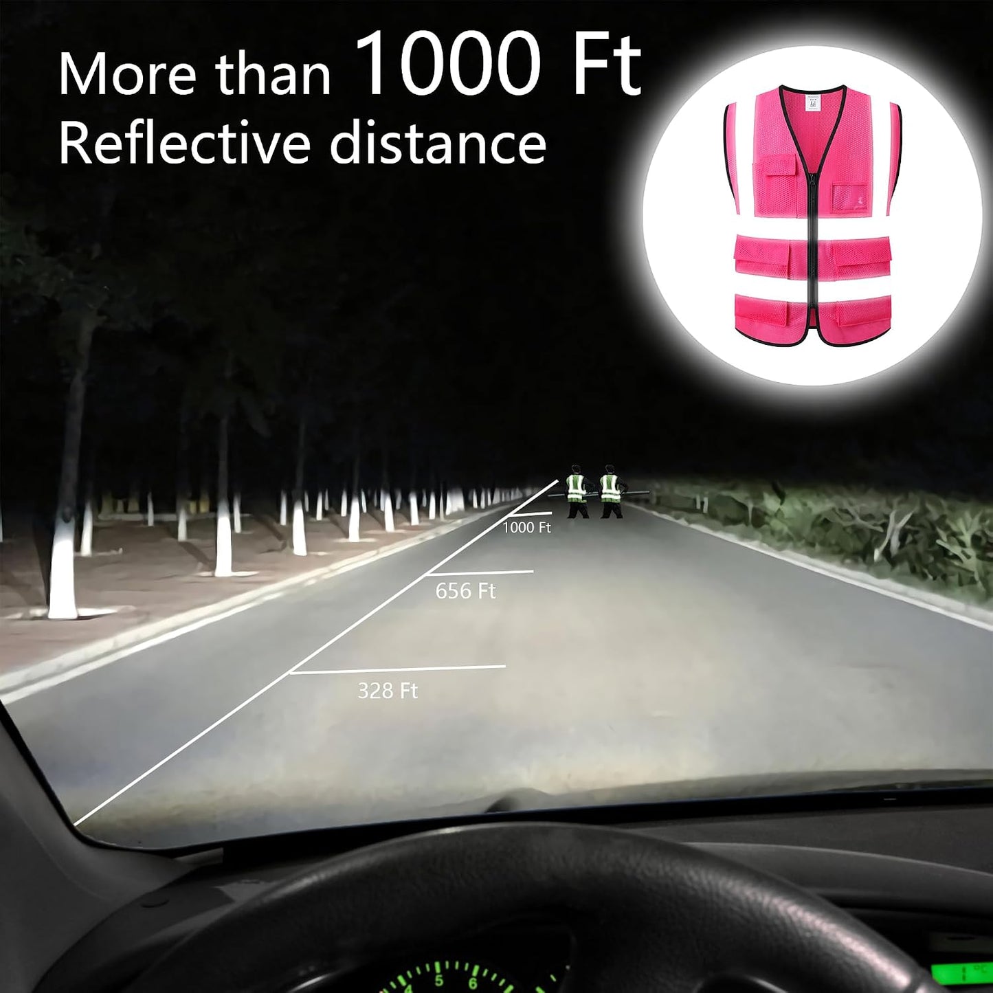 Reflective Safety Vest for Men Women Construction Vest Meet ANSI/ISEA Standard
