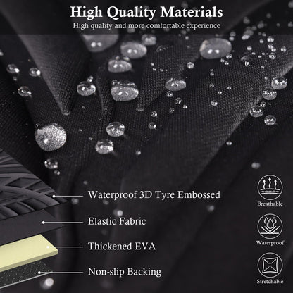 CAR PASS Car Seat Covers Full Sets, Front & Split Rear Bench for Car, 3D Tyre Embossed Automotive Interior Covers, Airbag Compatible, Quick Setup Universal Fit Seat Covers for Car, SUV(Charcoal)