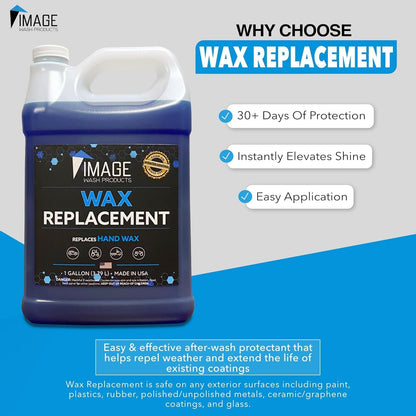 Image Wash Wax Replacement Foamable – Concentrated Spray Wax & Protectant for Cars,Trucks,RVs Boats,Ceramic & Waxed Surfaces. ((128 Fl Oz (Pack of 1)))