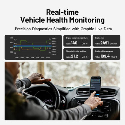 TOPDON Carpal OBD2 Scanner Bluetooth - Scanner for Car, AI-Assisted All System Diagnostic Tool for iOS & Android, Vehicle Health Check, 6 Maintenance Services, Smog Check, Repair Guide