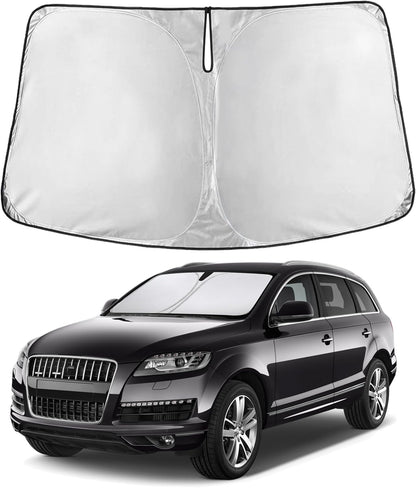 EcoNour Car Windshield Sun Shade | 2025 Upgraded Innovative No-Light-Pass Technology for Maximum Coverage | Foldable Sun Shade Keeps Your Vehicle Cool | Must-Have Car Accessories | Small (59" x 29") - Colors H