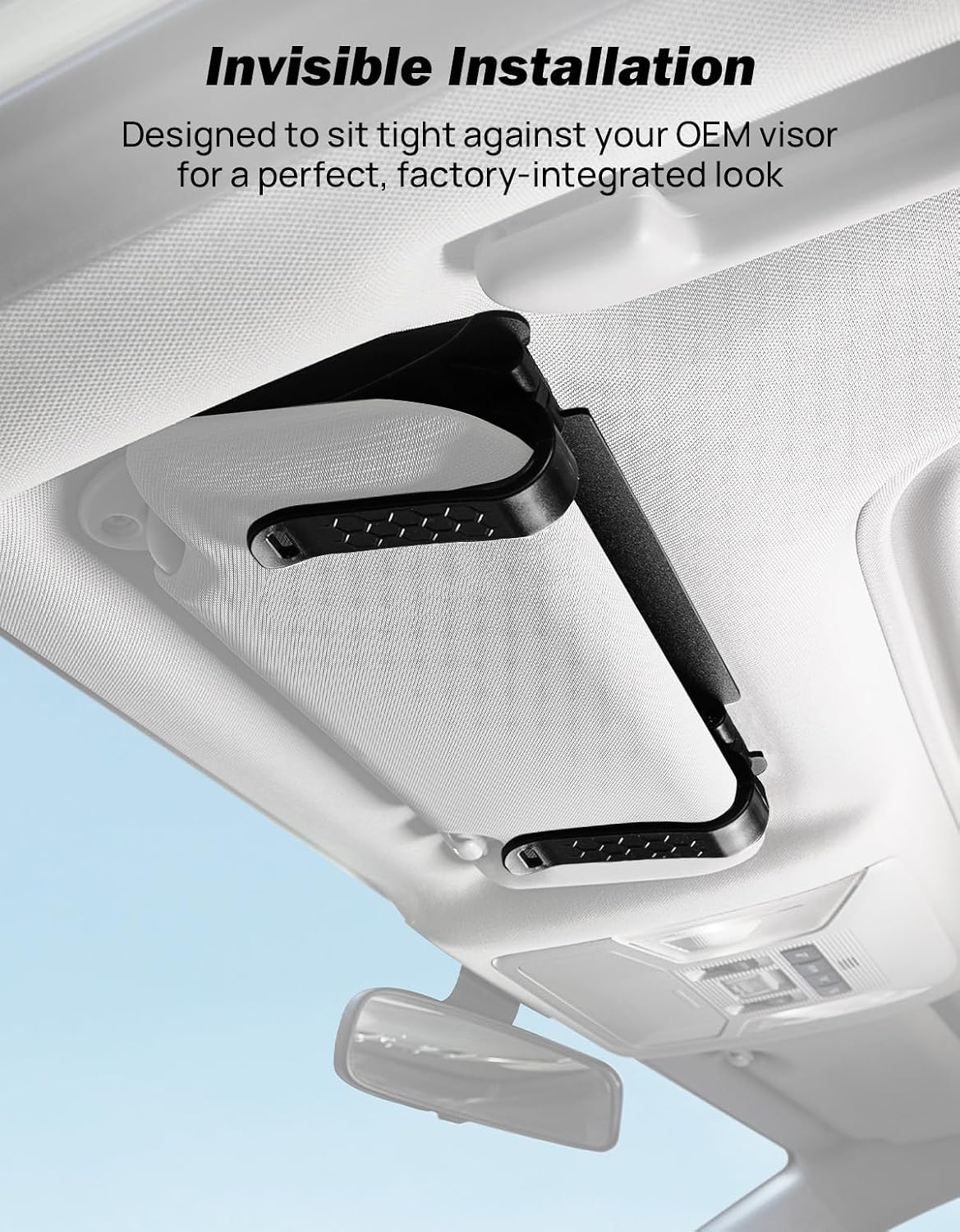 JOYTUTUS Sun Visor Extender for Cars, Polarized Sun Visor Extender Universal Sun Blocker UV400, Adjustable Visor Extension for Car Visor,Double-Clip,Anti Glare Stray Light