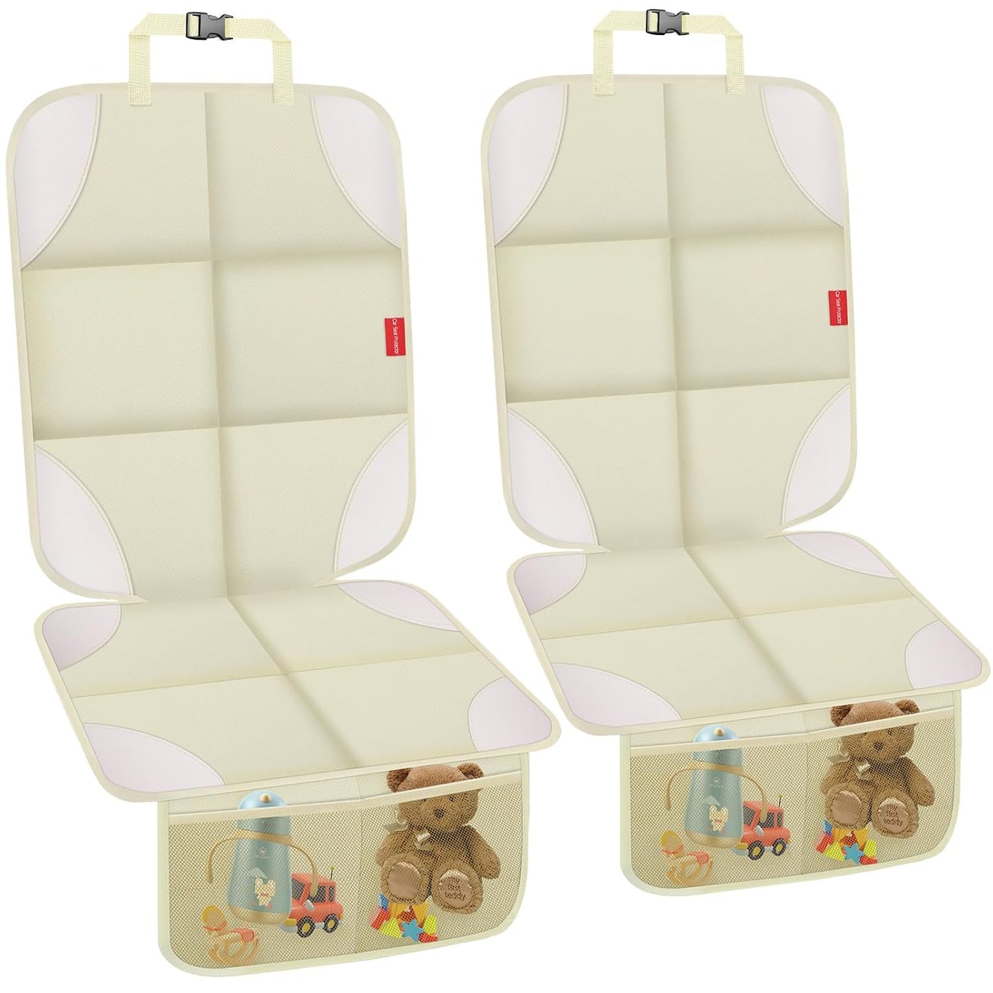 Car Seat Protector for Child Car Seat, 600D Fabric Safe Car Seat Cover with Upgraded Non-Slip Backing, Waterproof Seat Protector Under Baby Car Seat with Thick Padding for Car Back Front Seat