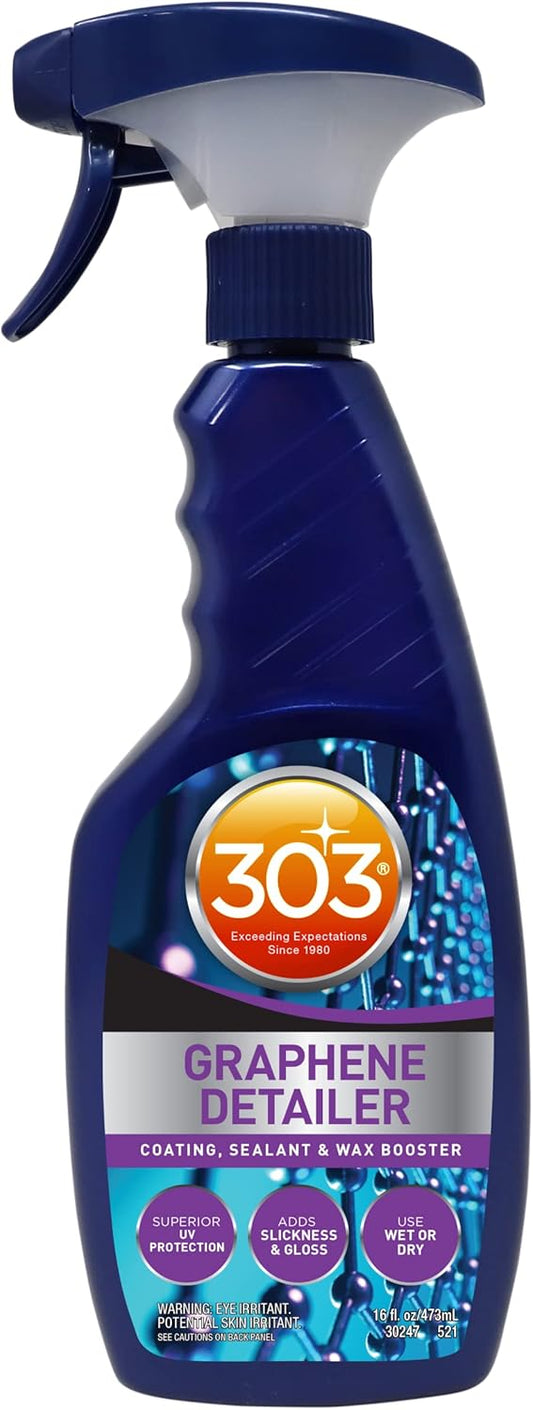 303 Products Graphene Detailer Spray, Quick Detail Spray for Car Exterior – Enhances Gloss & Protection on Paint, Coatings & Wax, Waterless Wash & Drying Aid, 16 oz