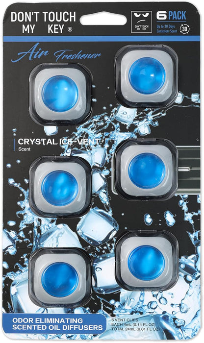 Car Air Freshener Vent Clip 6 Pack 4ml Each Up to 180 Days Long Lasting Scent Odor Eliminator for Women Men(Ocean Breeze)