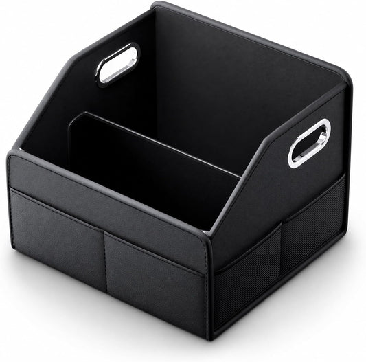 Car Seat Storage Organizer – Compact PU Leather Bin for Trunk, Front Seat, Back Seat & Car Floor
