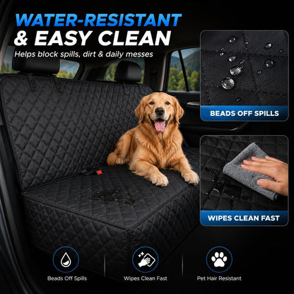 fidozen Waterproof Dog Car Seat Cover for Back Seat: Suitable for Small and Large Dogs, Hammock and Pet Protector, Backseat seat Cover (Full Bench, Medium(54" W))
