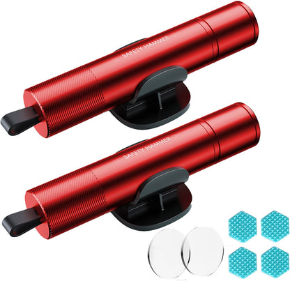 MOTORBUDDY 4-Pack Emergency Escape Hammer Seat Belt Cutter,Auto Car Safety Hammer with Window Glass Breaker，Escape Tool for Car Accidents