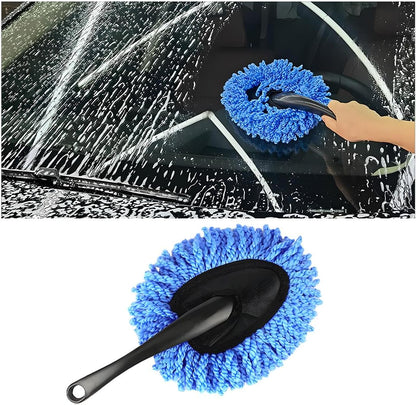 KVAEY Car Dash Duster Brush, Super Soft Microfiber Multi-Functional Car Cleaning Brush, Scratch Free Dash Dusting Tool with a Anti-Skid Handle for Vehicle Home Kitchen Cleaning (Gray)