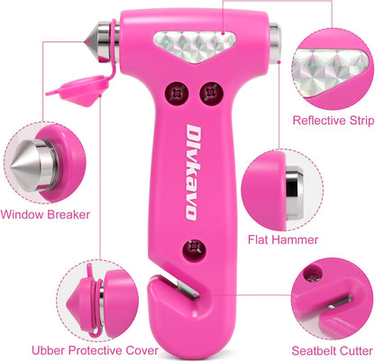 Window Breaker, 3-in-1 Emergency Escape Tool with Car Safety Hammer and Seat Belt Cutter, Safety Emergency Car Escape Tool, Road Trip Essential and Must Haves